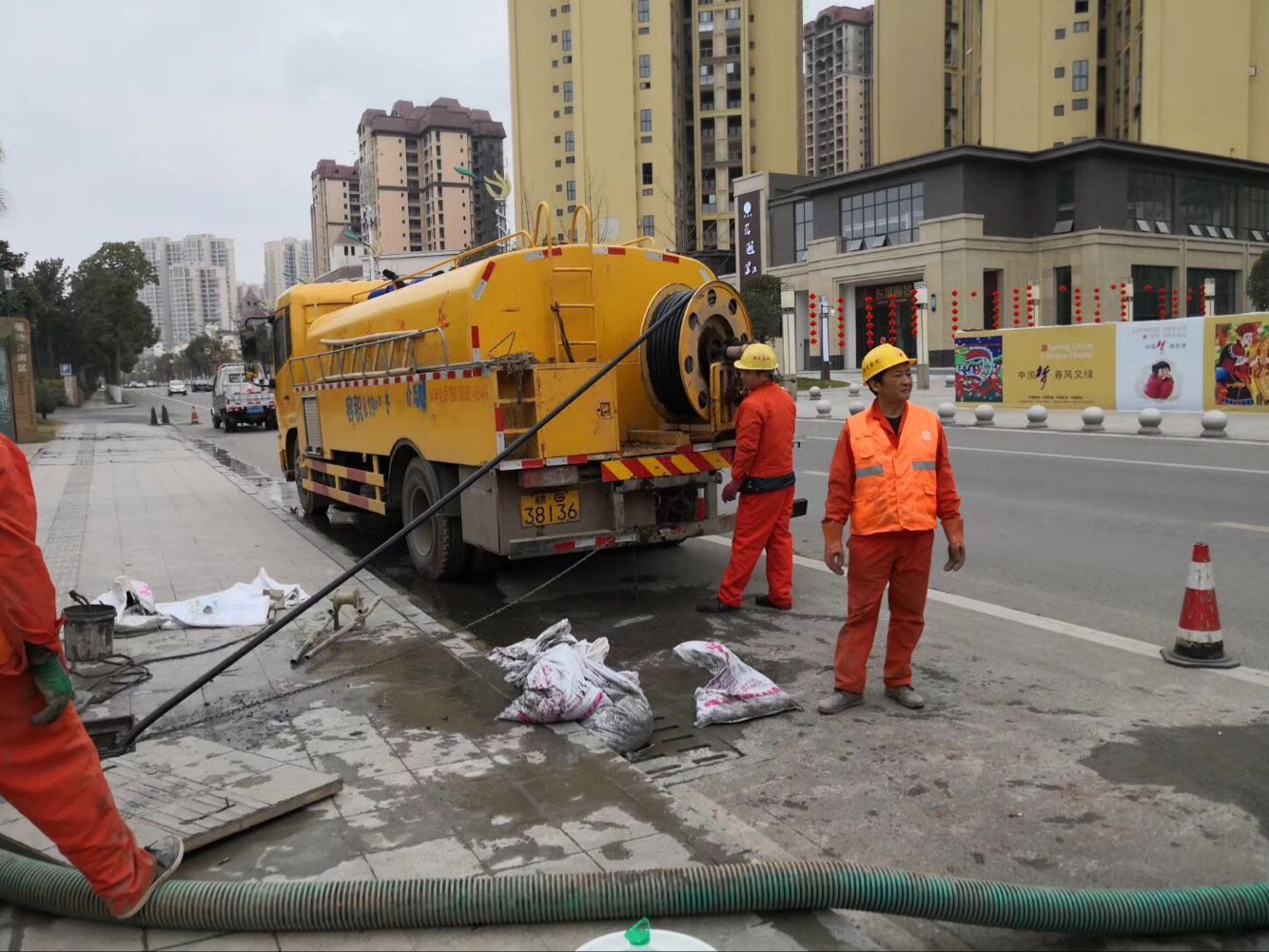 老河口排污管道清淤-管道清洗